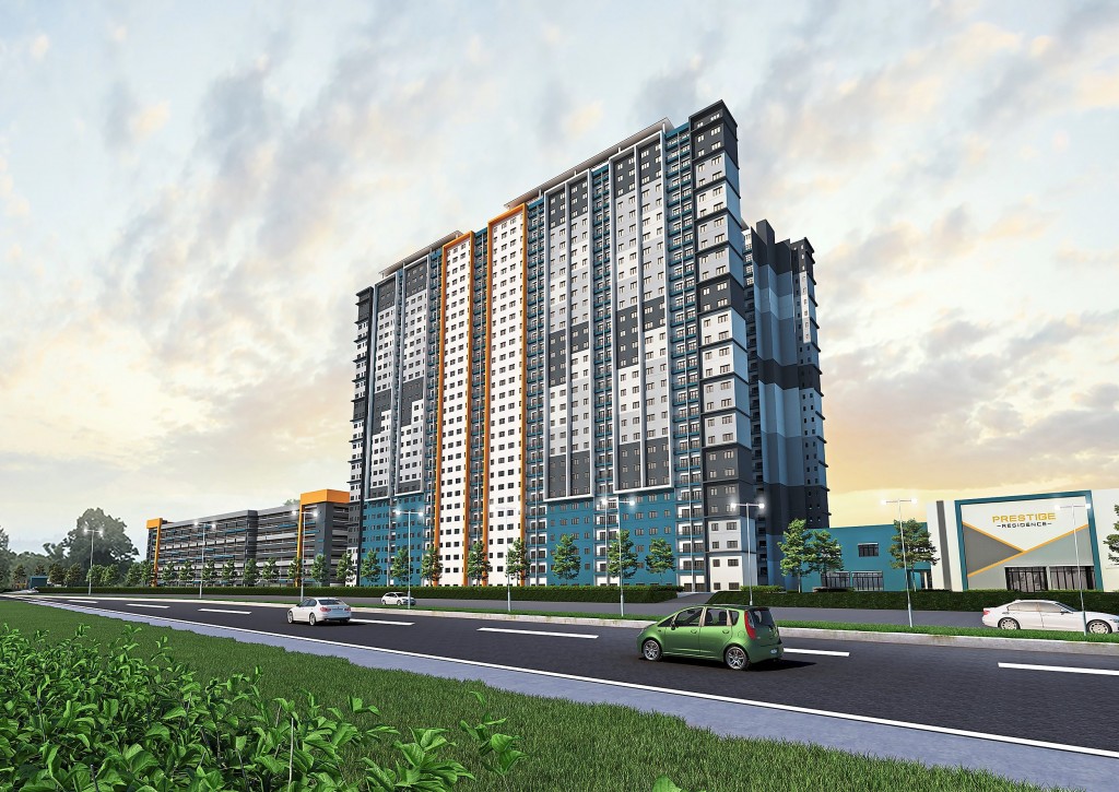 Comprising two 29-storey towers, Prestige Residence offers 1,450 serviced apartment units in three practical layouts.