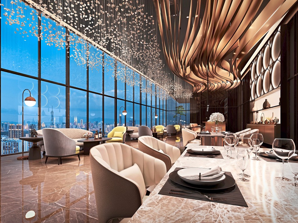 The Sky Lounge is one of the many luxurious rooftop facilities available that take your living experience to new heights.