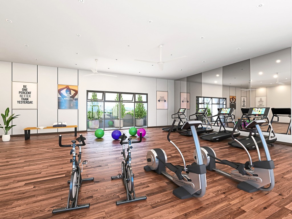 A rendering of the gym which is one of the many facilities in Vista Harmoni Residences.