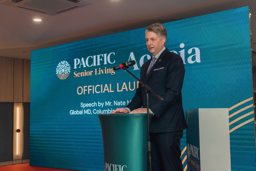 McLemore delivering his speech at the launch.