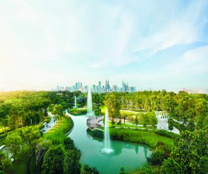 An aerial view of SkySanctuary Central Park.