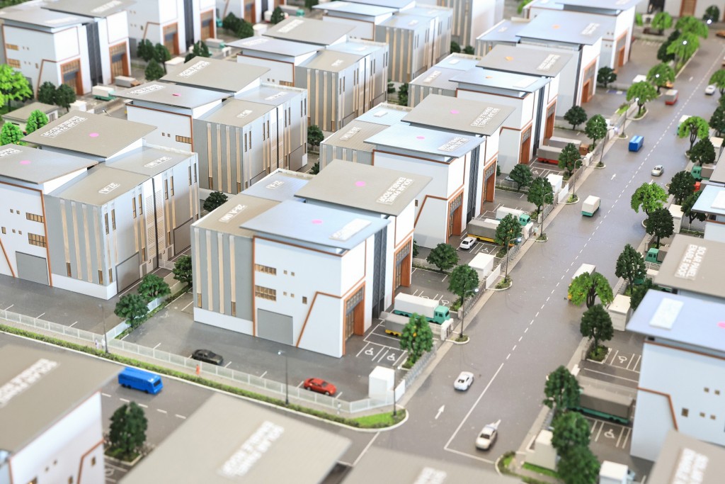 A scale model of Ancubic’s A-Park industrial units.