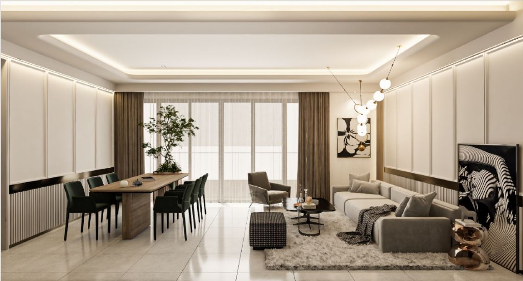 Curvo Residences has a distinctive facade with a high-low combination of towers, featuring a total of 830 units, which range from 952 sq ft to 1,345 sq ft. (3 - 4 Bedrooms).  