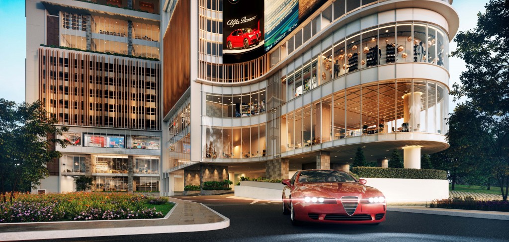 The dproject boasts an eight-level podium featuring a car park, hotel and 25,900 sq ft of commercial space.