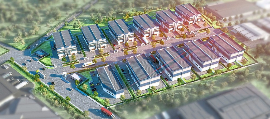 An aerial depiction of Area21 Entrepreneur Hub.