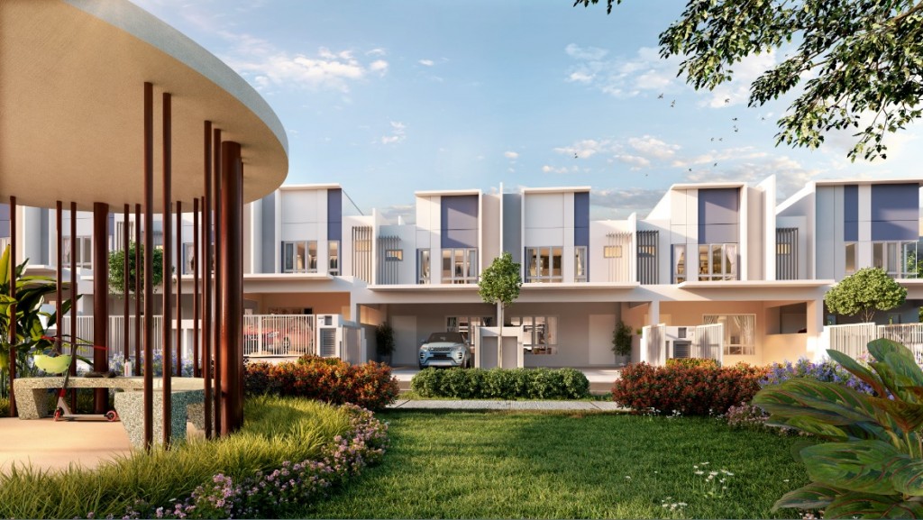 An artist’s impression of Izara homes.
