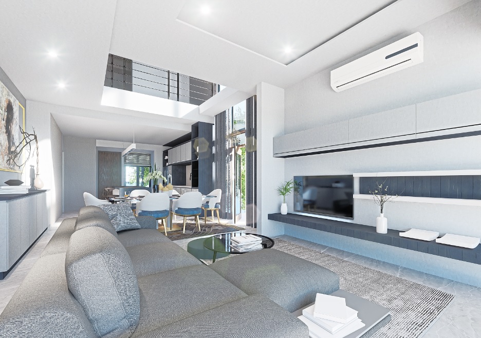 An artist impression of the open-plan concept allows for greater flexibility.