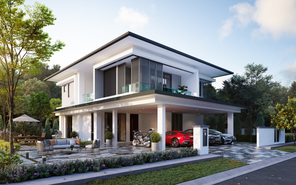 An artist impression of the Type C bungalow.