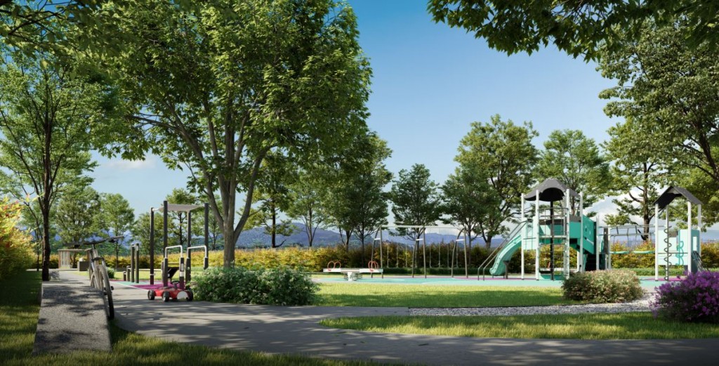 An artist’s impression of the playground at the Greenwoods Senna residents’ recreational park.