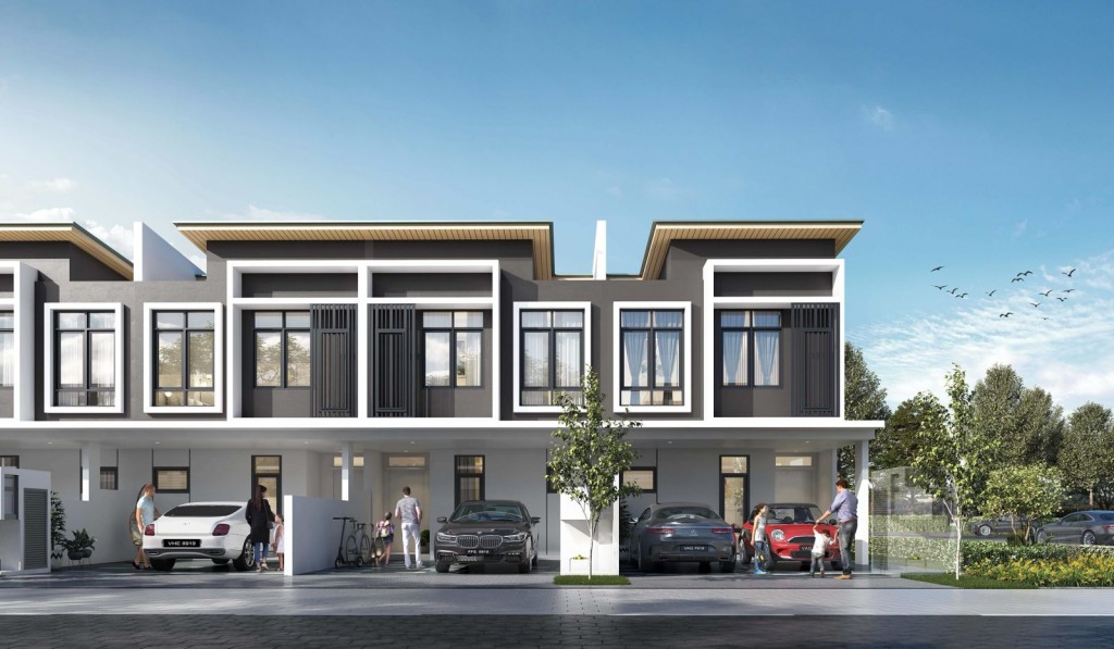 An artist impression of the Sunway Aviana homes in Sunway City Iskandar Puteri.