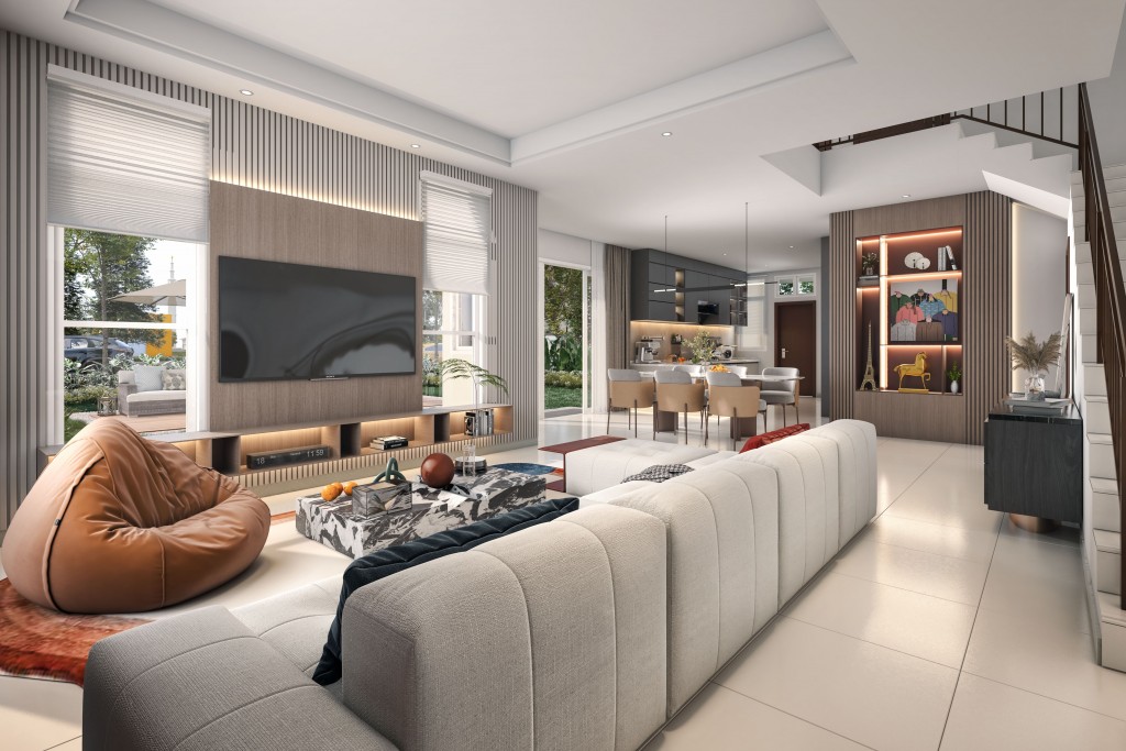 An artist's impression of Puteri Ariana 3's open concept interior.