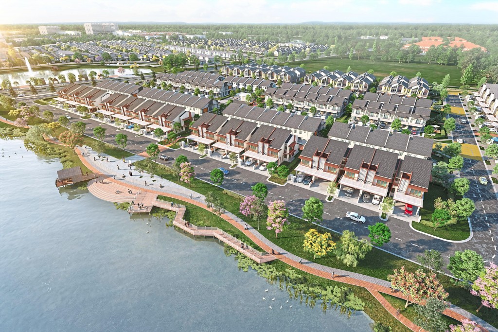 An aerial depiction of the Puteri Ariana 3 homes.