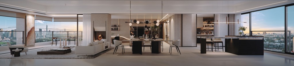 A glimpse into the opulent interior of an Aetas Seputeh unit in this artist simulation.