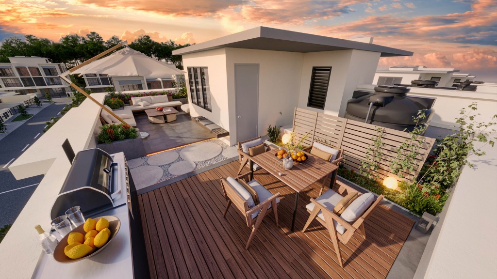 Residents can also take in panoramic views, indulge in personal gardening or simply unwind.