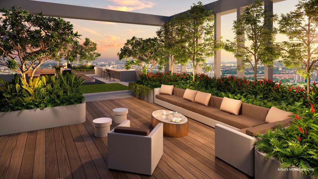 Enjoy panoramic views of the surroundings at the Sky Lounge, the perfect setting for casual gatherings.