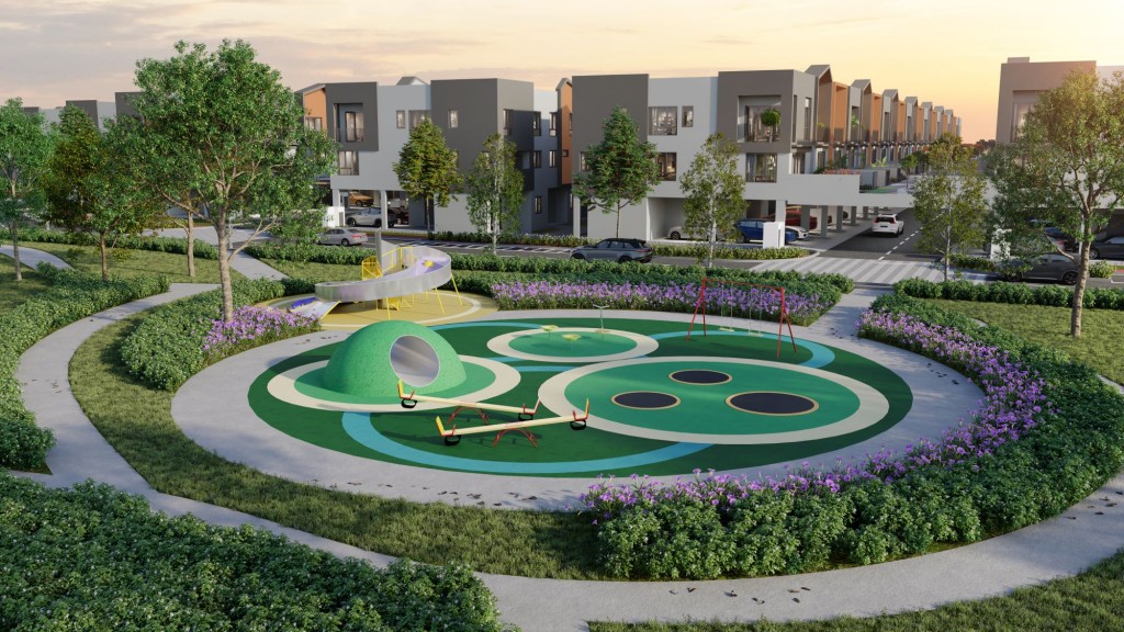 An artist’s impression of the dedicated playground for children and parents to bond.