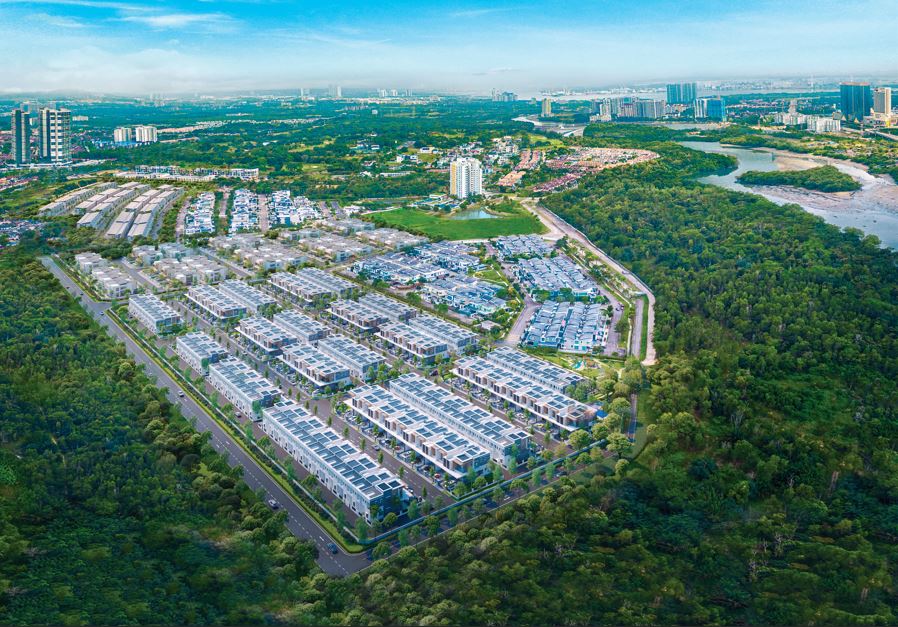 An aerial depiction of Ponderosa Vista.