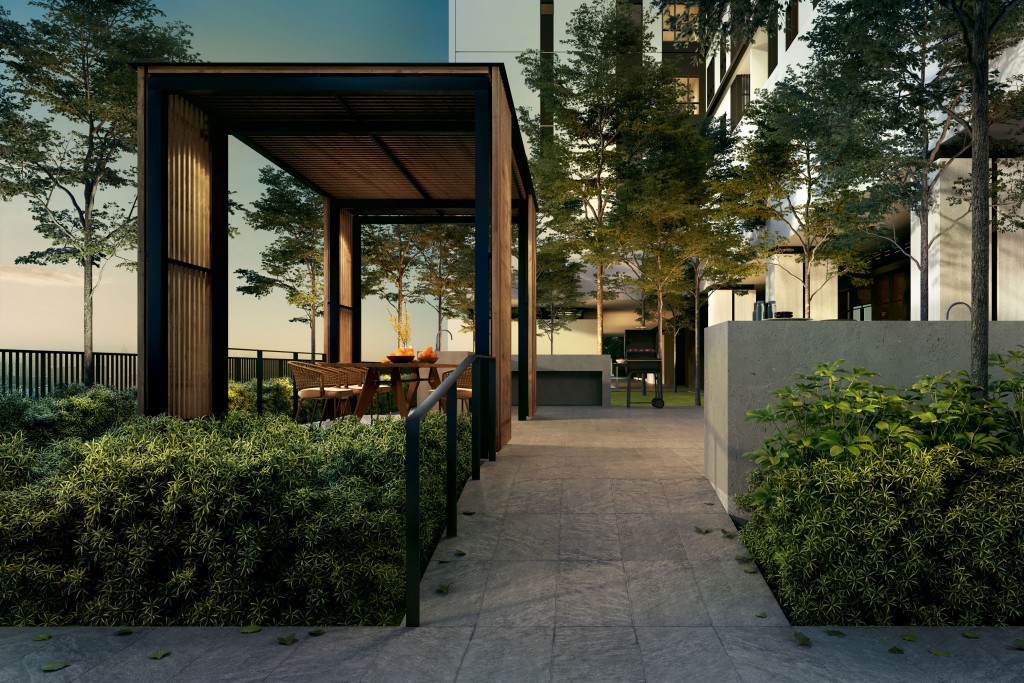 Barbecue with family and friends against the backdrop of city lights at Aras Residences.