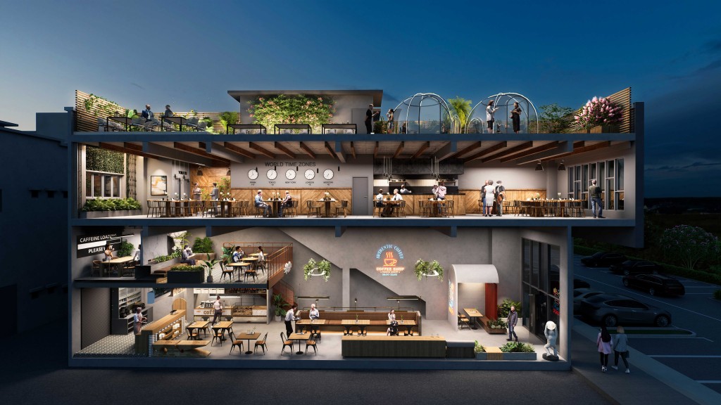 A cross section of the Bukit Puchong Boulevard Shop Offices.