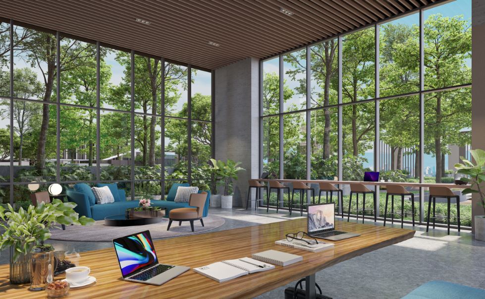 An artist impression of co-working space at Lumeo.