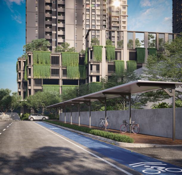 Lumeo offers hassle-free covered walkway and a cycling lane towards the Asia Jaya LRT station.