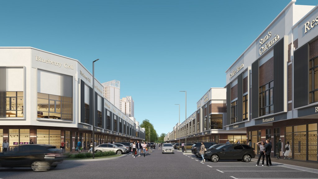 The development has wide inner roads and abundant parking spaces.